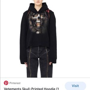 Vetements Misplaced Skull Hoodie Size S